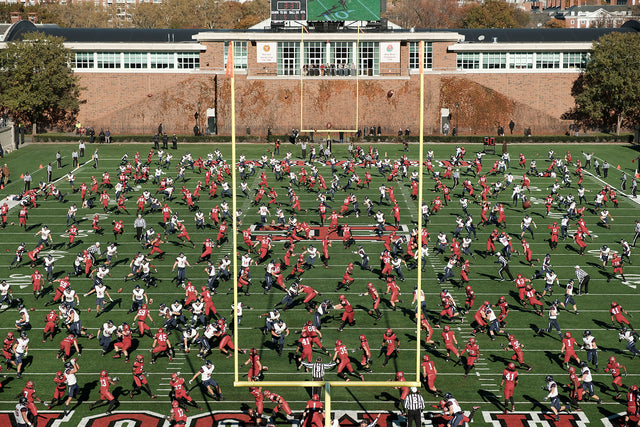 Pelle Cass "Harvard Football from End Zone"