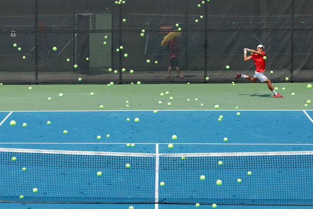Pelle Cass "Futures Tennis, Close (Balls)"