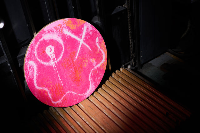 André Saraiva "Mr.A Pink" Limited Edition Screen Print on Wood Panel
