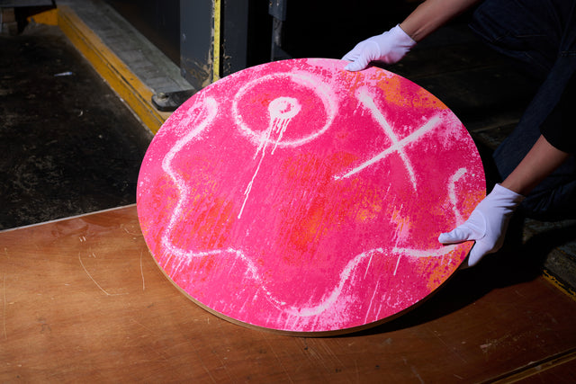 André Saraiva "Mr.A Pink" Limited Edition Screen Print on Wood Panel