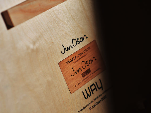 Jun Oson “PEOPLE” Limited Edition Screen Print on Wood Panel