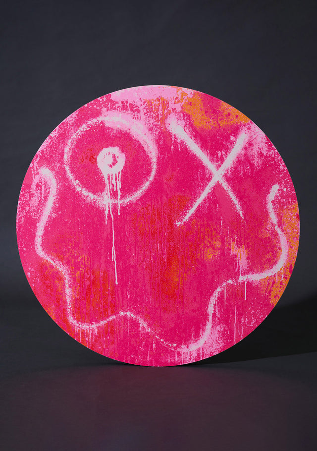 André Saraiva "Mr.A Pink" Limited Edition Screen Print on Wood Panel